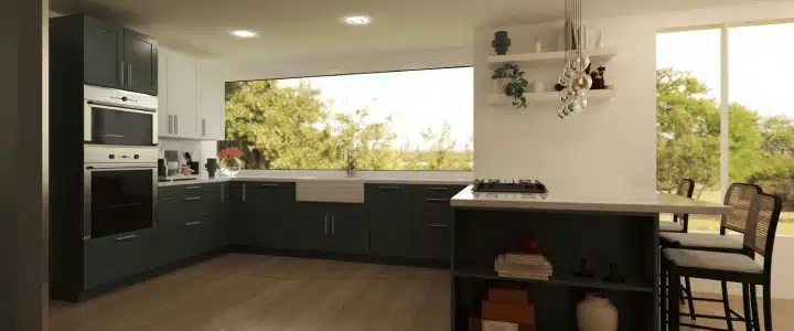 3D rendering session for a Greater Seattle kitchen remodel
